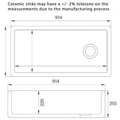 Shaws Classic Butler 1000 1.0 Bowl White Belfast Ceramic Kitchen Sink CLASSBUT1000 -Household Goods Shop shaws classic butler 1000 1 0 bowl white belfast ceramic kitchen sink classbut1000 p9715 193611 image
