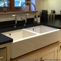 Shaws Classic Double 800 2.0 Bowl Biscuit Ceramic Belfast Kitchen Sink CLASSDOU800BI 11 Shaws Classic Double 800 2.0 Bowl Biscuit Ceramic Belfast Kitchen Sink CLASSDOU800BI -Household Goods Shop shaws classic double 800 2 0 bowl biscuit ceramic belfast kitchen sink classdou800bi p9804 178006 image
