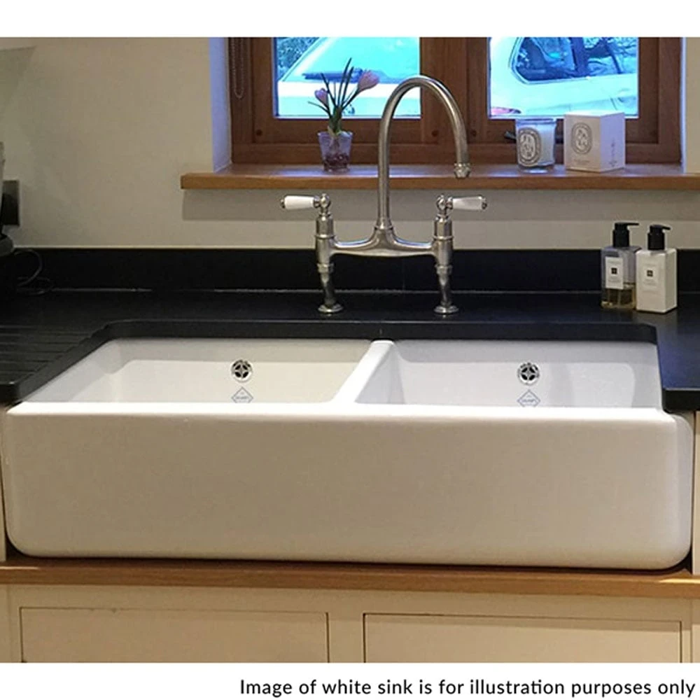 Shaws Classic Double 800 2.0 Bowl Biscuit Ceramic Belfast Kitchen Sink CLASSDOU800BI 6 Shaws Classic Double 800 2.0 Bowl Biscuit Ceramic Belfast Kitchen Sink CLASSDOU800BI - Image 6