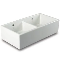 Shaws Classic Shaker Double 800 2.0 Bowl White Ceramic Belfast Kitchen Sink SHAKERDOU800