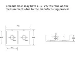 Shaws Classic Shaker Double 800 2.0 Bowl White Ceramic Belfast Kitchen Sink SHAKERDOU800 -Household Goods Shop shaws classic shaker double 800 2 0 bowl white ceramic belfast kitchen sink shakerdou800 p35491 193638 image