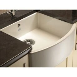 Shaws Waterside 1.0 Bowl White Ceramic Belfast Kitchen Sink WATERSIDE-WH -Household Goods Shop shaws waterside 1 0 bowl white ceramic belfast kitchen sink waterside wh p3643 177718 image