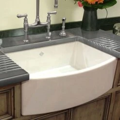 Shaws Waterside 1.0 Bowl White Ceramic Belfast Kitchen Sink WATERSIDE-WH -Household Goods Shop shaws waterside 1 0 bowl white ceramic belfast kitchen sink waterside wh p3643 177720 image