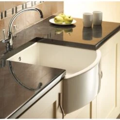 Shaws Waterside 1.0 Bowl White Ceramic Belfast Kitchen Sink WATERSIDE-WH -Household Goods Shop shaws waterside 1 0 bowl white ceramic belfast kitchen sink waterside wh p3643 90471 image