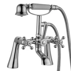 Tre Mercati Victoria Chrome Deck Mounted Pillar Bath Shower Miixer TMVICT-5