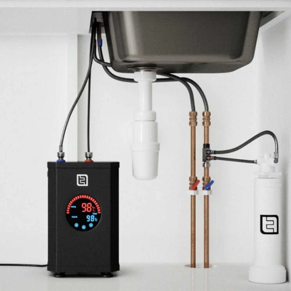 Vibrance Twin Lever Chrome Wisteria 4 In 1 Instant Hot Water Kitchen Tap 2 Vibrance Twin Lever Chrome Wisteria 4 In 1 Instant Hot Water Kitchen Tap - Image 2