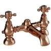 Vibrance Vogue Brushed Copper Twin Lever Bath Filler Tap