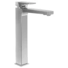 Villeroy & Boch Architectura Square Chrome Tall Single Lever Basin Mixer, With Push Down Waste
