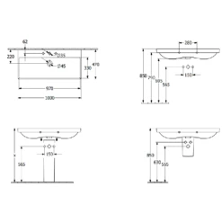 Villeroy & Boch Avento 1000x470 1th White Basin & Semi Pedestal 7 Villeroy & Boch Avento 1000x470 1th White Basin & Semi Pedestal -Household Goods Shop villeroy boch avento 1000x470 1th white basin semi pedestal p66046 285192 image
