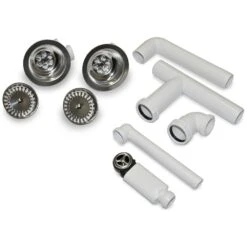 Villeroy & Boch Chrome Kitchen Sink Basket Strainer Waste Kit 8223 00 61