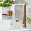 Villeroy & Boch Finera Brushed Copper Stainless Steel Kitchen Sink Mixer Tap