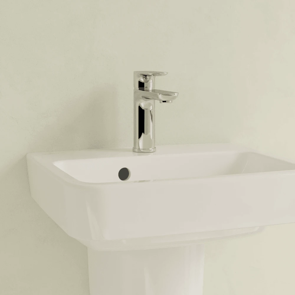 Villeroy & Boch O.novo 450x370 1th White Basin & Semi Pedestal 7 Villeroy & Boch O.novo 450x370 1th White Basin & Semi Pedestal - Image 7