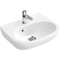 Villeroy & Boch O.novo 500x400 1th White Basin & Semi Pedestal -Household Goods Shop villeroy boch o novo 500x400 1th white basin semi pedestal p66019 285051 image