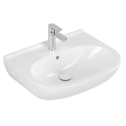 Villeroy & Boch O.novo 600x490 1th White Basin & Semi Pedestal -Household Goods Shop villeroy boch o novo 600x490 1th white basin semi pedestal p66014 285170 image
